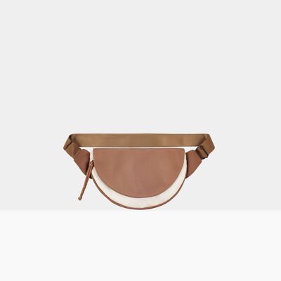 Fanny pack with flap Mini Anna Taupe