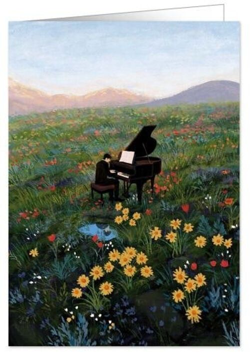 Piano in a flower field (SKU: 1959)