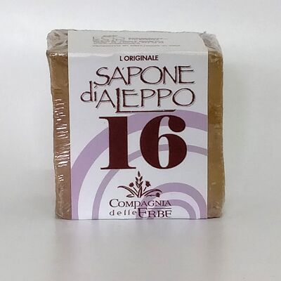 Sapone di Aleppo 16% alloro 200gr Cubo