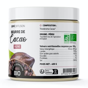 Beurre de Cacao Biologique