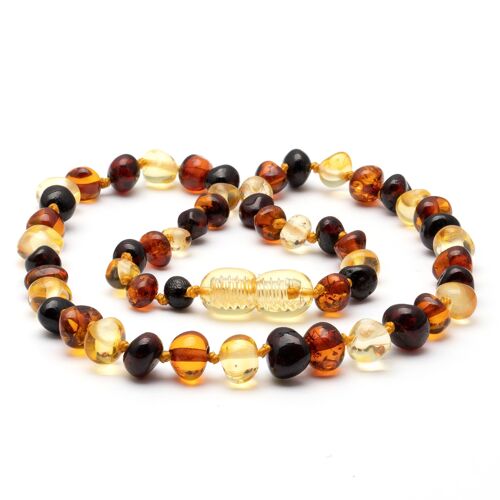 Baroque amber teething necklace 36