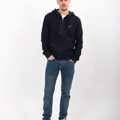 Chaqueta Cremallera Básica Azul Marino