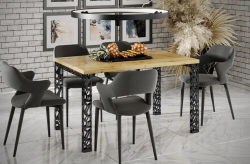 Buy wholesale Prenouvellon Extendable Dining Table Craft oak 80-215 x 80 cm