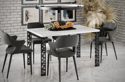Prenouvellon Uitschuifbare Eettafel Wit 130-265 x 80 cm