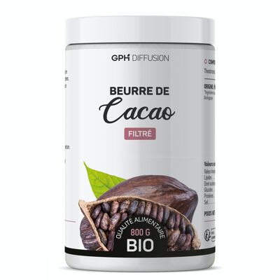 Organische gefilterte Kakaobutter - 800 g