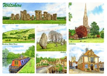 Wiltshire, vues de Carte de vœux 2