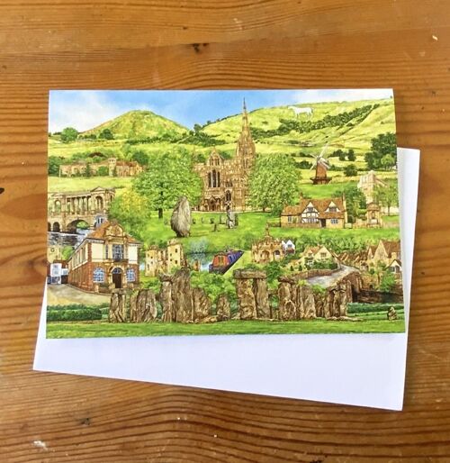 Wiltshire Greeting Card( Montage design)