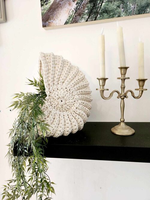 Panier décoratif « coquillage » de style bohème,ammonites XL