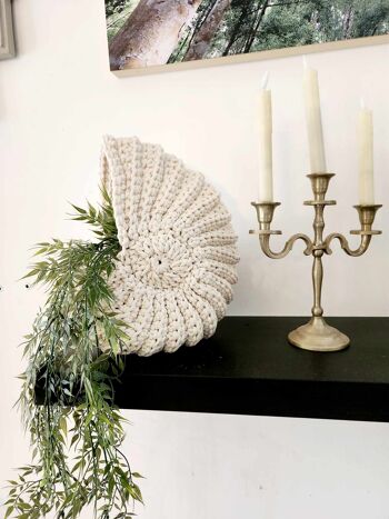 Panier décoratif « coquillage » de style bohème,ammonites XL 1