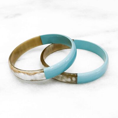 Genuine horn colored bracelet - 1.2 cm - Color 12-4604TCX