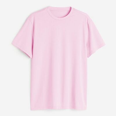 Gerade geschnittenes T-Shirt 700-1 Rosa