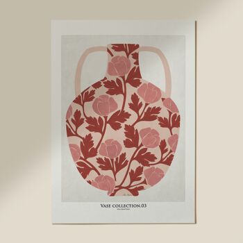 ART PRINT "vase avec roses oranges" -différentes tailles 2