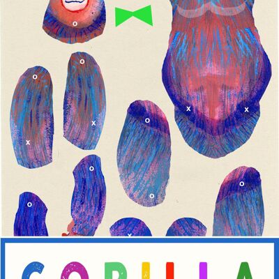 Actividad divertida para niños: Cortar y hacer títeres de gorila