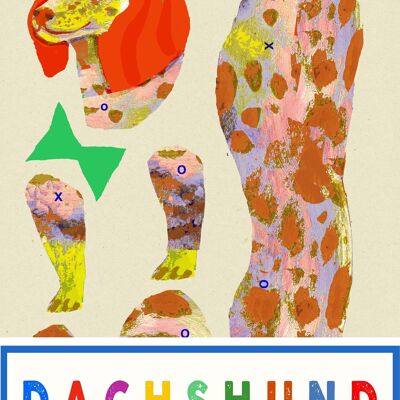 Actividad de artesanía divertida para cortar y hacer títeres de Dachshund