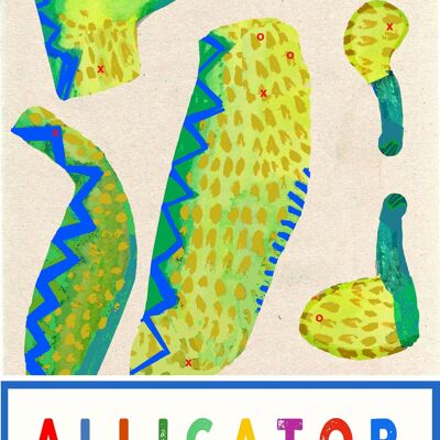 Alligator Cut and Make Puppet fun crafting activity for children