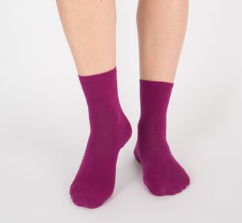 Chaussettes courtes - Aubergine 1