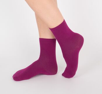 Chaussettes courtes - Aubergine 2