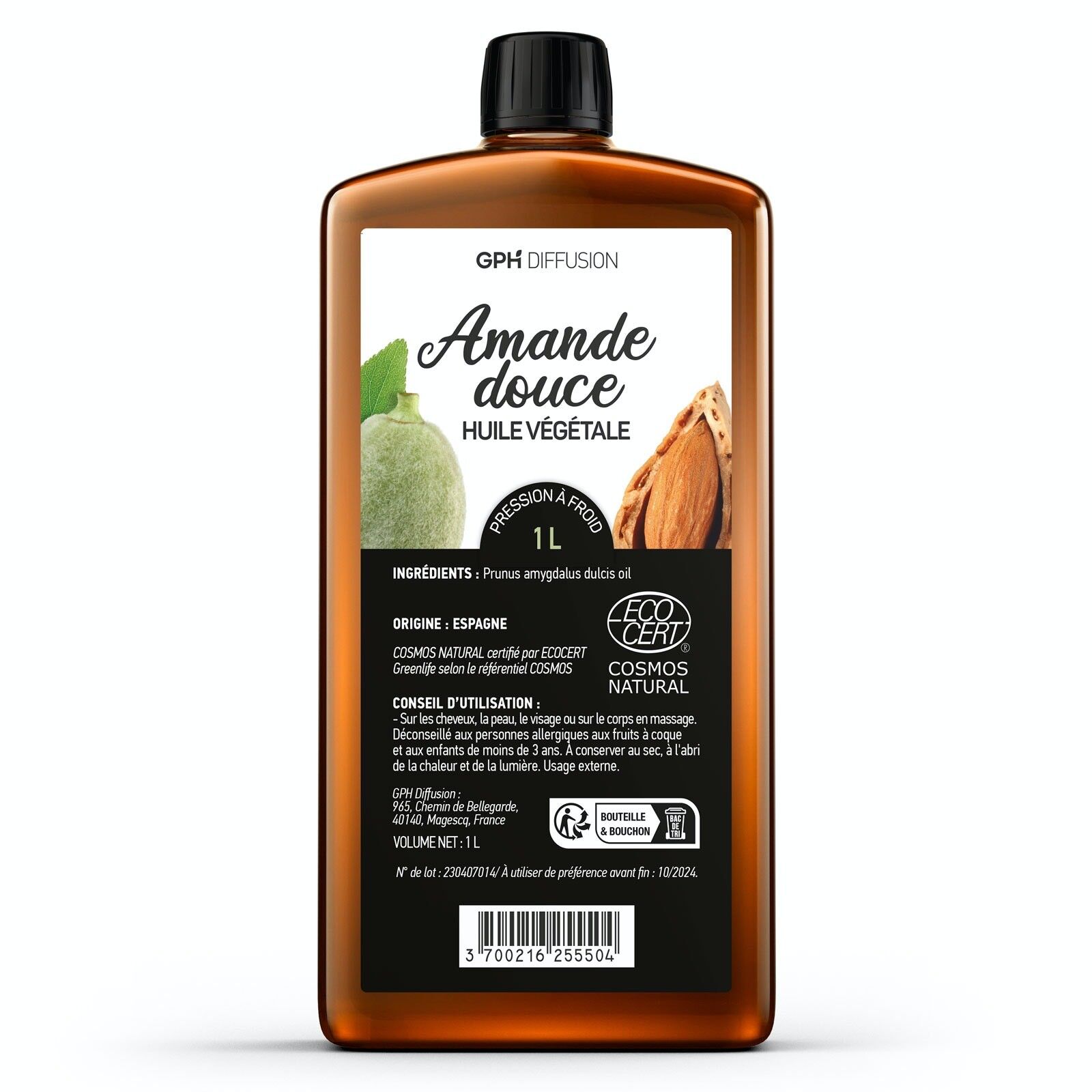Cosmos Naturale Olio di Mandorle Dolci - 1 L