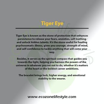 Bracelet en Cristal Oeil de Tigre - 8 mm 4