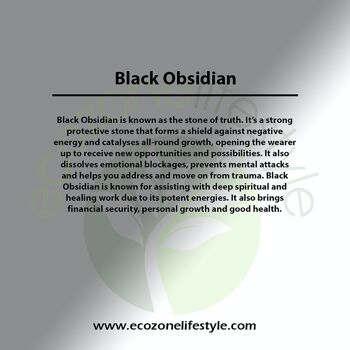 Bracelet en cristal d'obsidienne noire 4