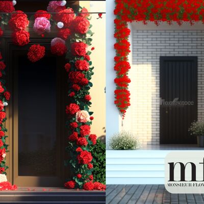 Personalized flower facade design