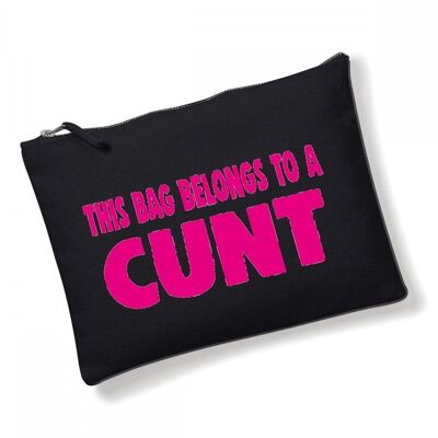 Make Up Bag, Cosmetic Wallet, Zipper Pouch, Slogan Make up bags, Funny Gift for Her Ce sac appartient à une chatte CB03