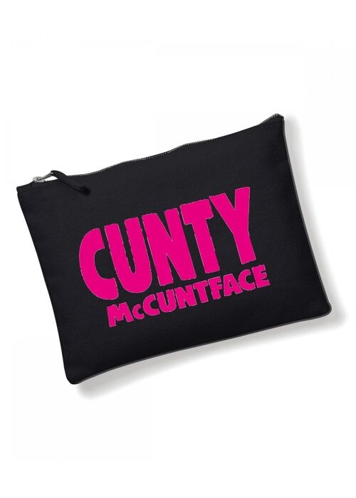 Make Up Bag, Cosmetic Wallet, Zipper Pouch, Slogan Make up bags, Funny Gift for Her Cunty McCuntface CB05