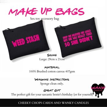 Make Up Bag, Cosmetic Wallet, Zipper Pouch, Slogan Make up bags, Funny Gift for Her Better late than ugly CB08 3