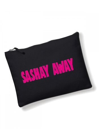 Make Up Bag, Cosmetic Wallet, Zipper Pouch, Slogan Make up bags, Funny Gift for Her Sashay Away CB12 1