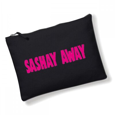 Bolsa de maquillaje, cartera cosmética, bolsa con cremallera, bolsas de maquillaje con eslogan, regalo divertido para ella Sashay Away CB12