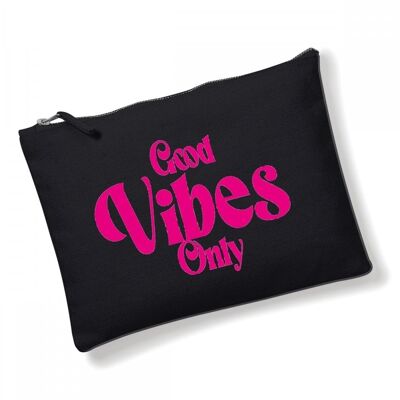 Sex toy accessory bag , masturbation kit , vibrator bag holder, birthday gift for best friend , cosmetic make up bag Good Vibes Only CB21