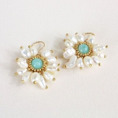 Octavie earrings - Amazonite