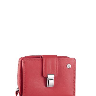 Spongy zip lock purse red 973-26