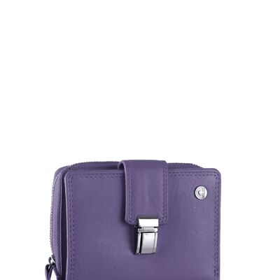 Spongy zip lock purse purple 973-28