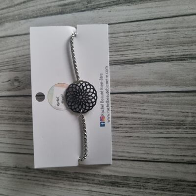 Round flower bracelet sliding link