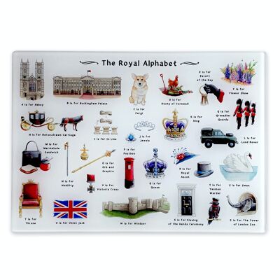 The Royal Alphabet Cutting Board