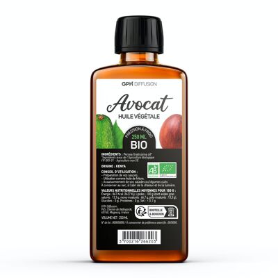 Huile d'Avocat Biologique - 250 ml