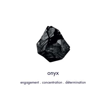 Puces d'oreilles en pierre naturelle d'onyx noir 6mm - Ariane 2