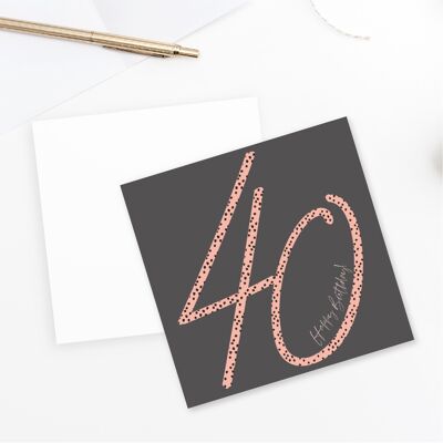 Tarjeta de 40 cumpleaños