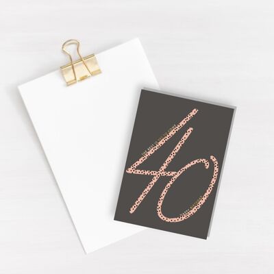 40e carte d'anniversaire