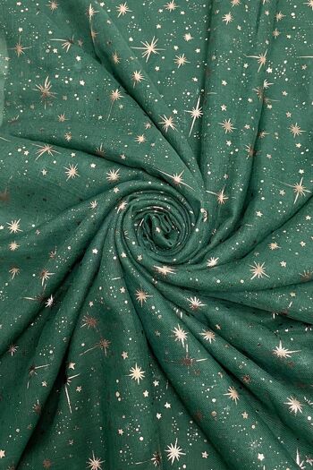 Foulard métallisé or rose Galaxy Star 3