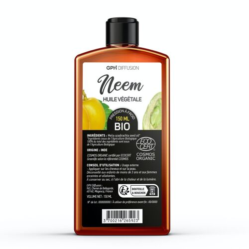 Huile de Neem Biologique - 150 ml