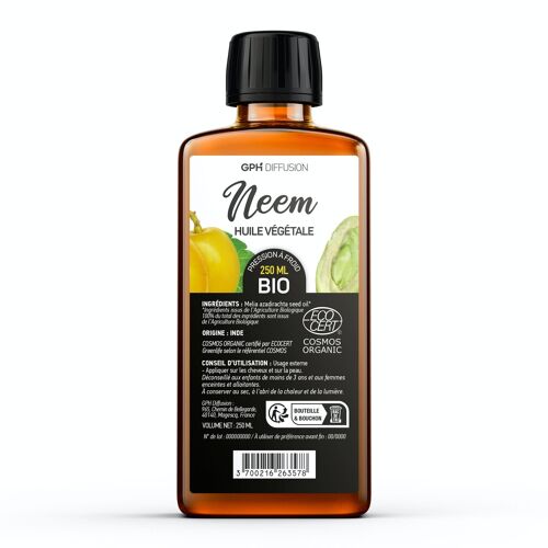 Huile de Neem Biologique - 250 ml