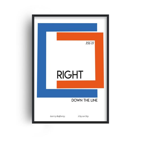 Right down the line Giclée Art Print