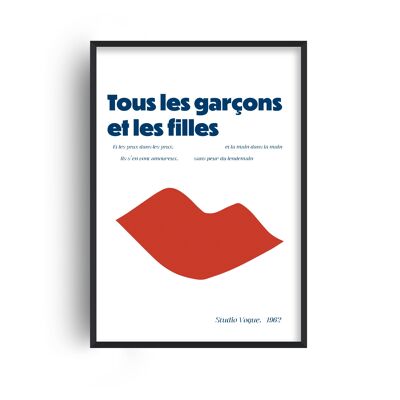 Tous Les GarçOns Et Les Filles French Retro Giclée Retro Art