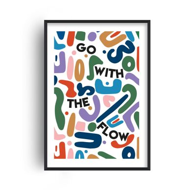 Go with the flow abstrakter Giclée-Kunstdruck