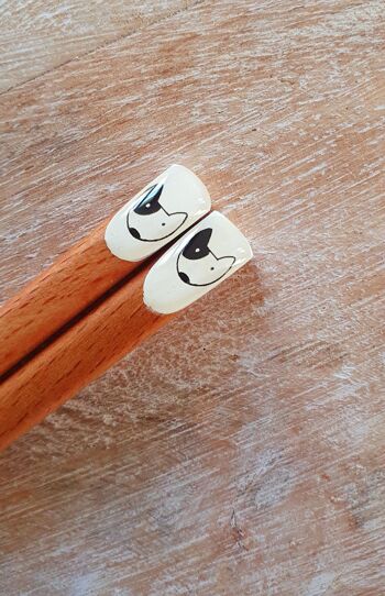 Dog-Natural Bamboo Chopsticks Table Art Decoration 1