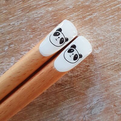 Decoración de arte de mesa con palillos de bambú natural Panda