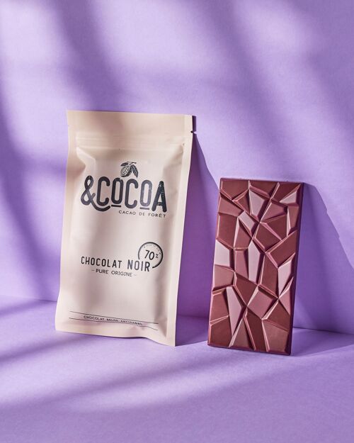 Tablette de chocolat noir 70% Bean to Bar - Belge - 90gr