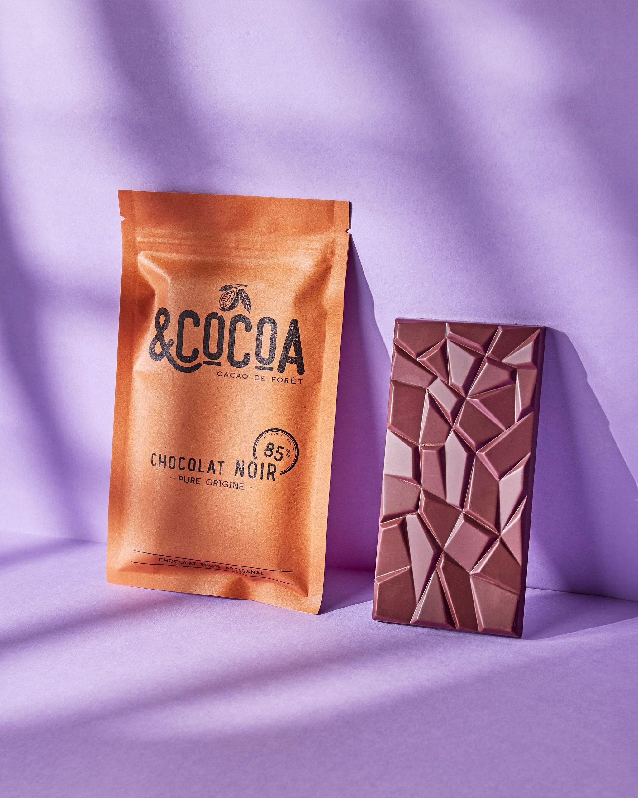 Barra de chocolate negro Bean to Bar 85% - Belga - 90gr